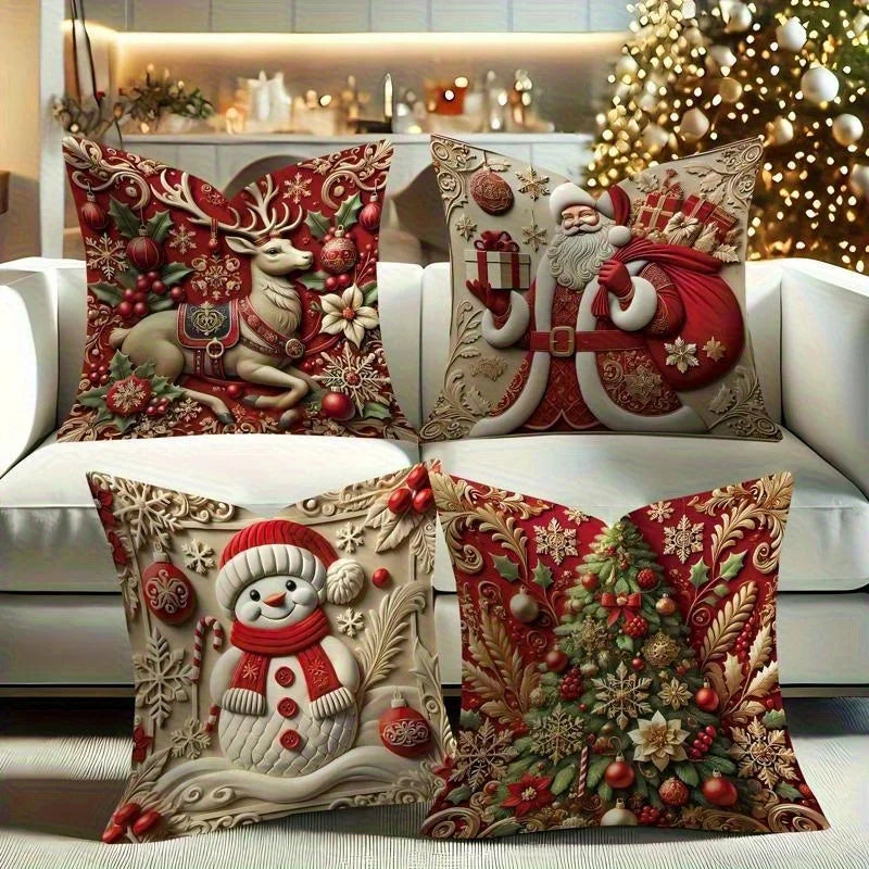 Santa Christmas Pillow Cover