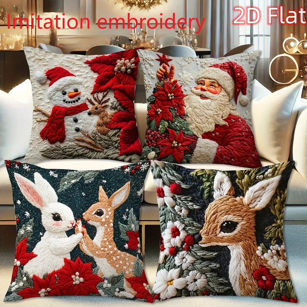 Santa Christmas Pillow Cover