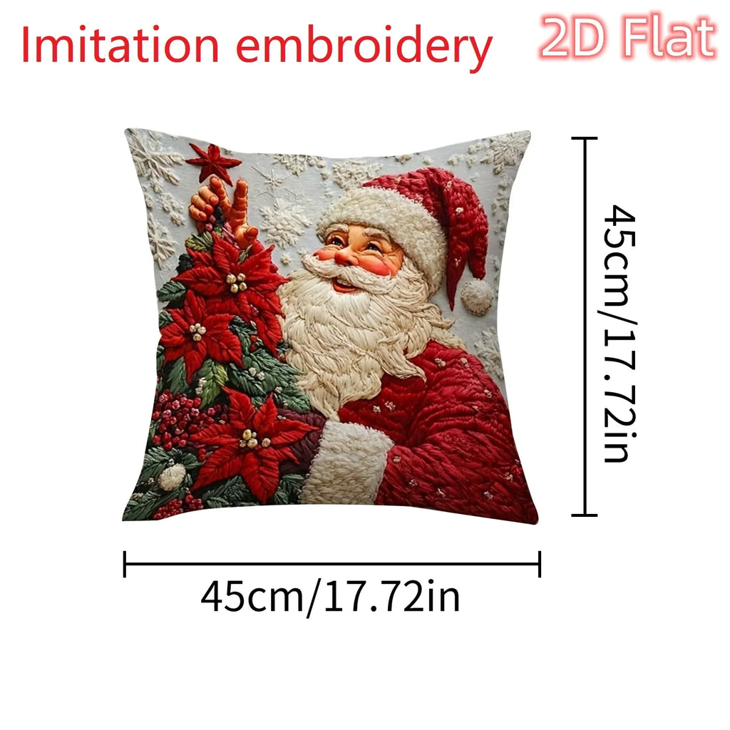 Santa Christmas Pillow Cover