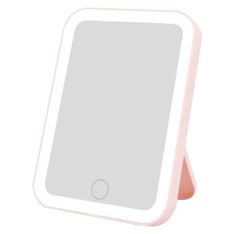 Portable LED Vanity Mirror – USB Rechargeable Makeup Mirror with Touch Control & 3 Light Modes